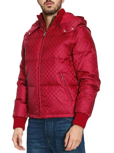 men gucci padded jacket red|gucci puffer jacket men's.